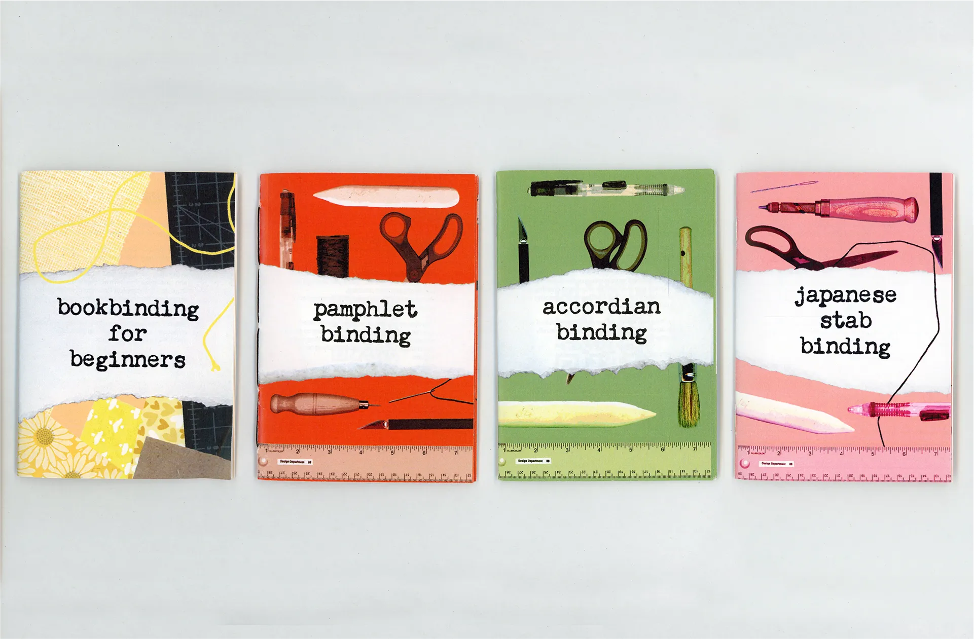 Art of Bookbinding zine covers