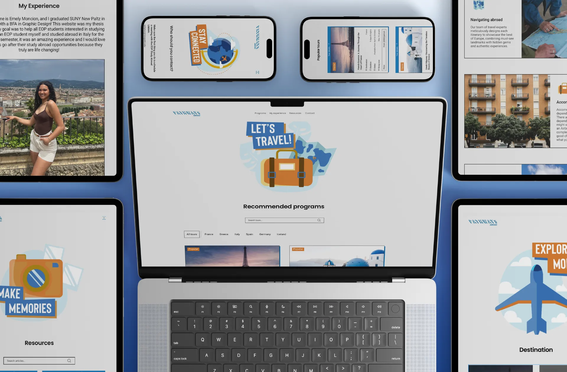 Pathways Abroad website screengrabs