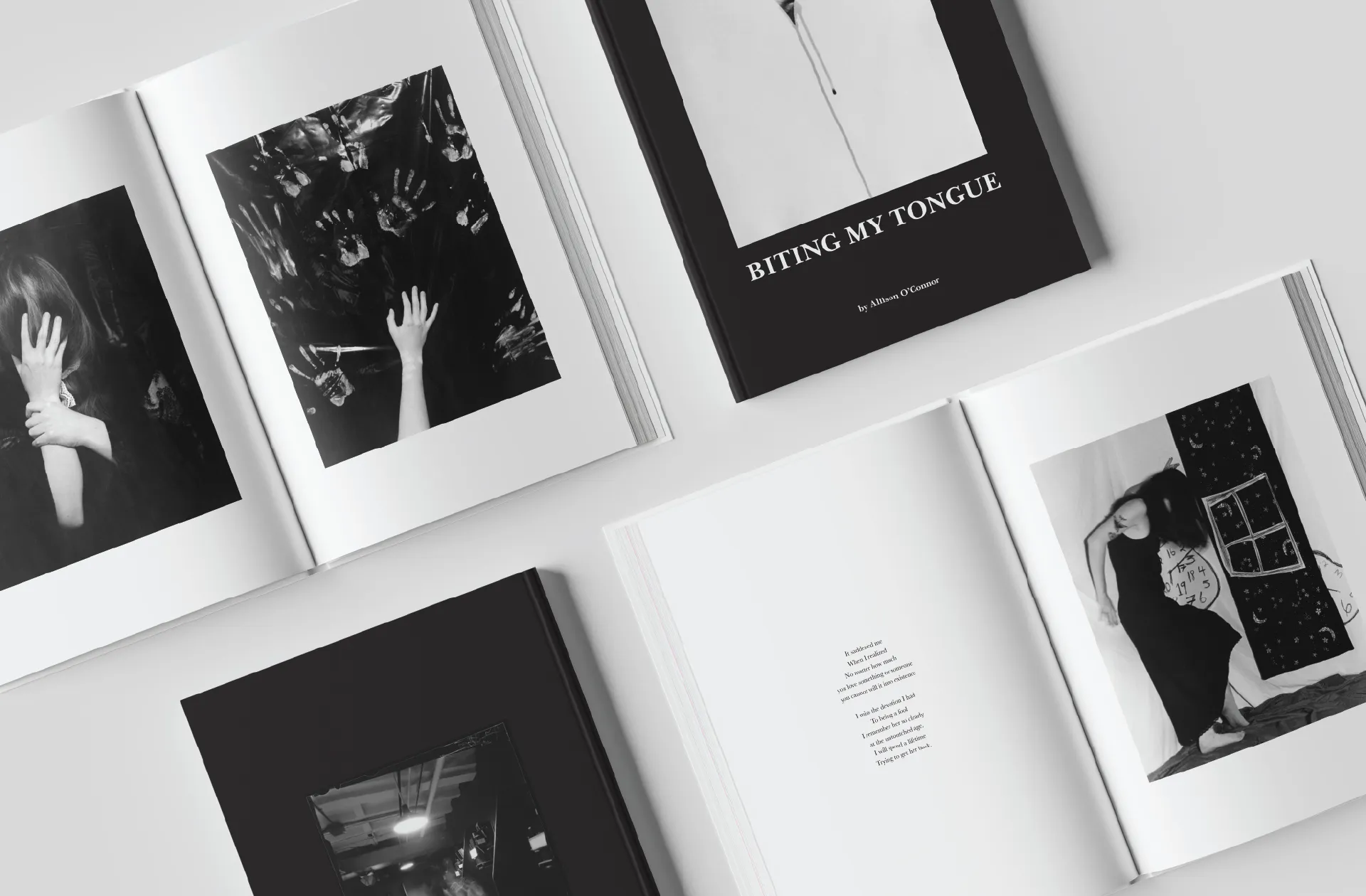 Biting My Tongue book spread