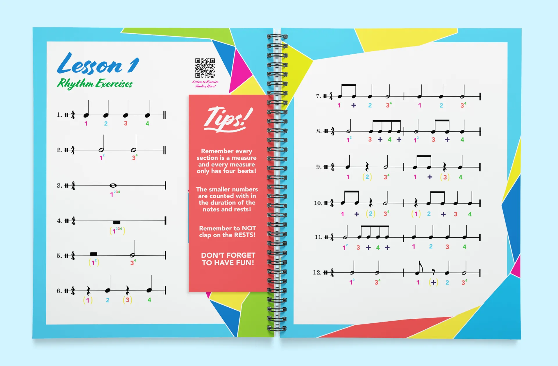 Piano: Self-guided Beginner Piano Lessons, lesson spread